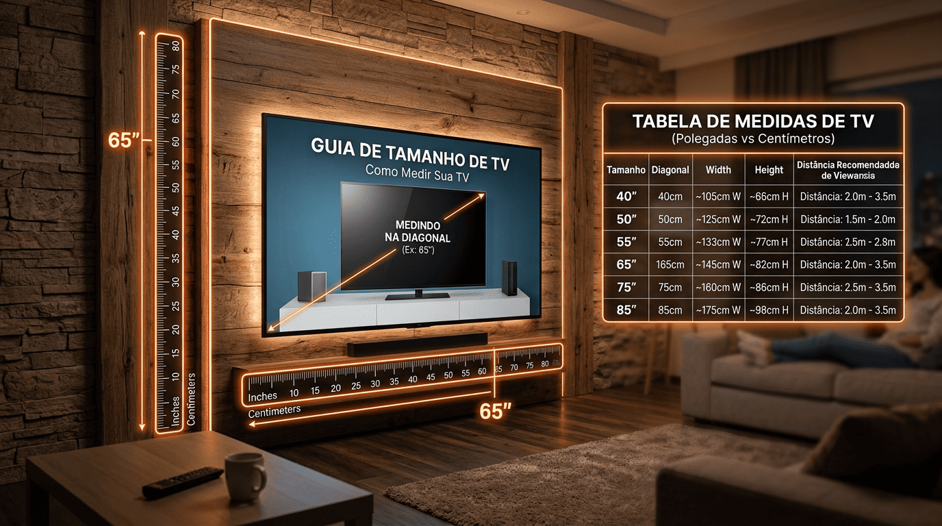 Qual tamanho de TV escolher para sua sala
