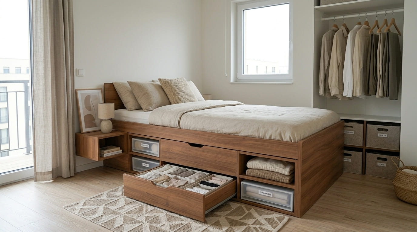 Quarto pequeno organizado