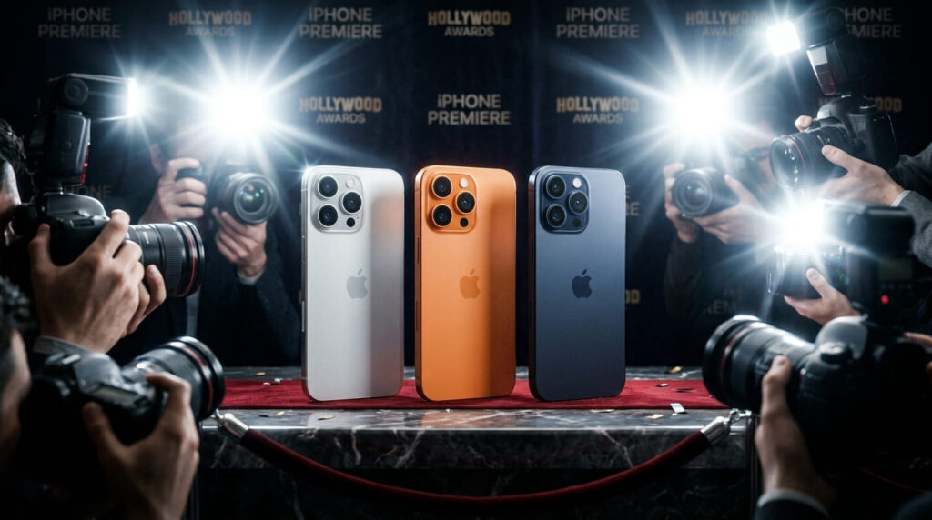 iPhone 17 Pro Max em detalhes: vale a pena em 2026? iphone 17 pro max prata e laranja em fundo escuro - sandias shop