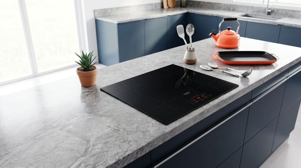 fogão cooktop em cozinha organizada sandiasshop