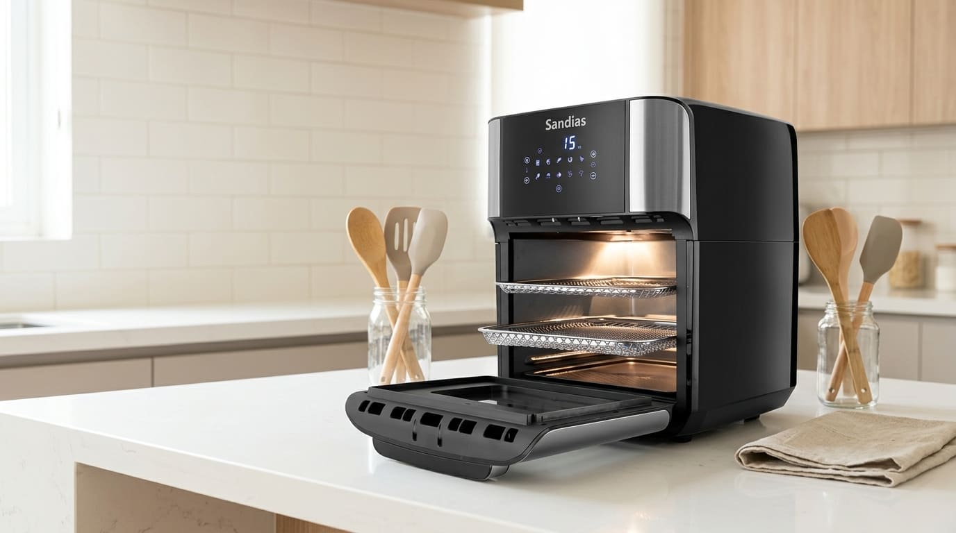Airfryer tamanho família com função forno.