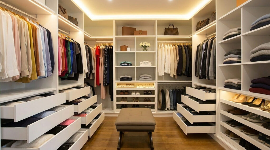 organized closet with open drawers sandiasshop (1)