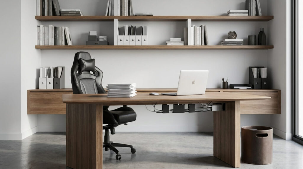 Gerenciamento de Cabos: Mantenha seu Espaço de Trabalho Livre de Emaranhados organized home office blog header 202606031041 (1)
