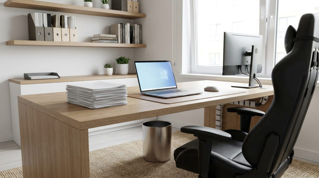 Home Office Organizado: Dicas para Aumentar sua Produtividade e Bem-Estar organized home office blog sandiasshop (1)