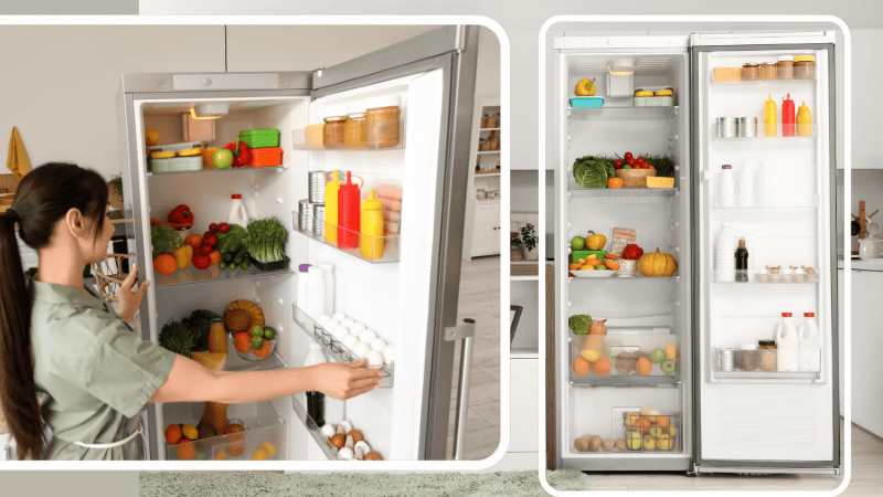 Interior de um freezer Frost Free sem gelo acumulado